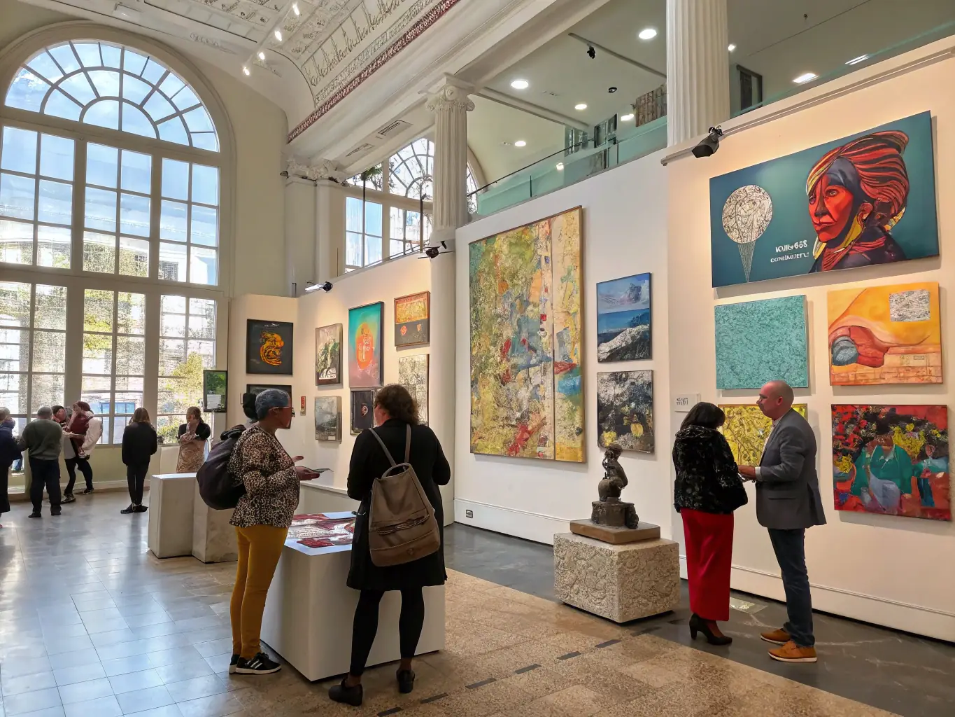 A visually appealing image of the Cultural Arts Expo, featuring a mix of visual art displays and live music performances. The image highlights the artistic diversity and community engagement promoted by the event.